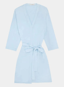  Powder Blue Drape Bamboo Women's Robe Made Wright London