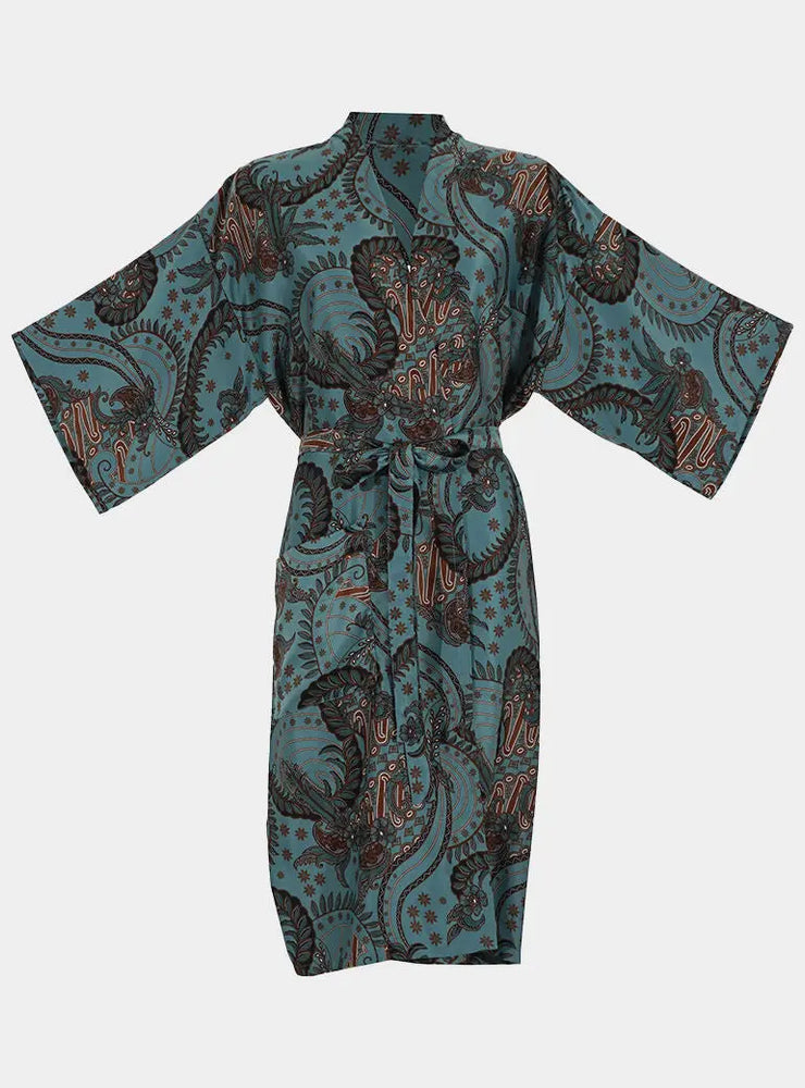 Powder Blue Kimono Robe Wear the World