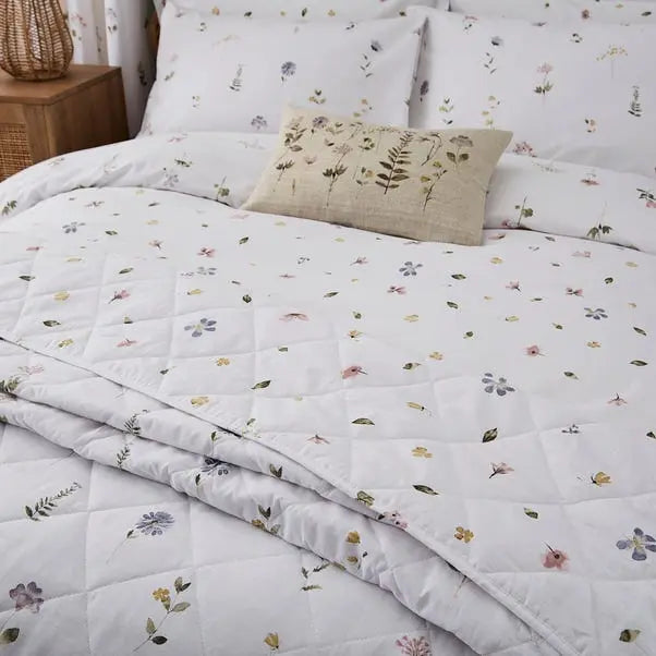 Pressed Floral Bedspread Dunelm