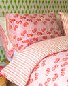 Provence Adult Floral / Stripe Bedlinen Set