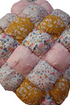 Puff Patchwork Cushion Made With Liberty Fabric BETSY GREY Coco & Wolf