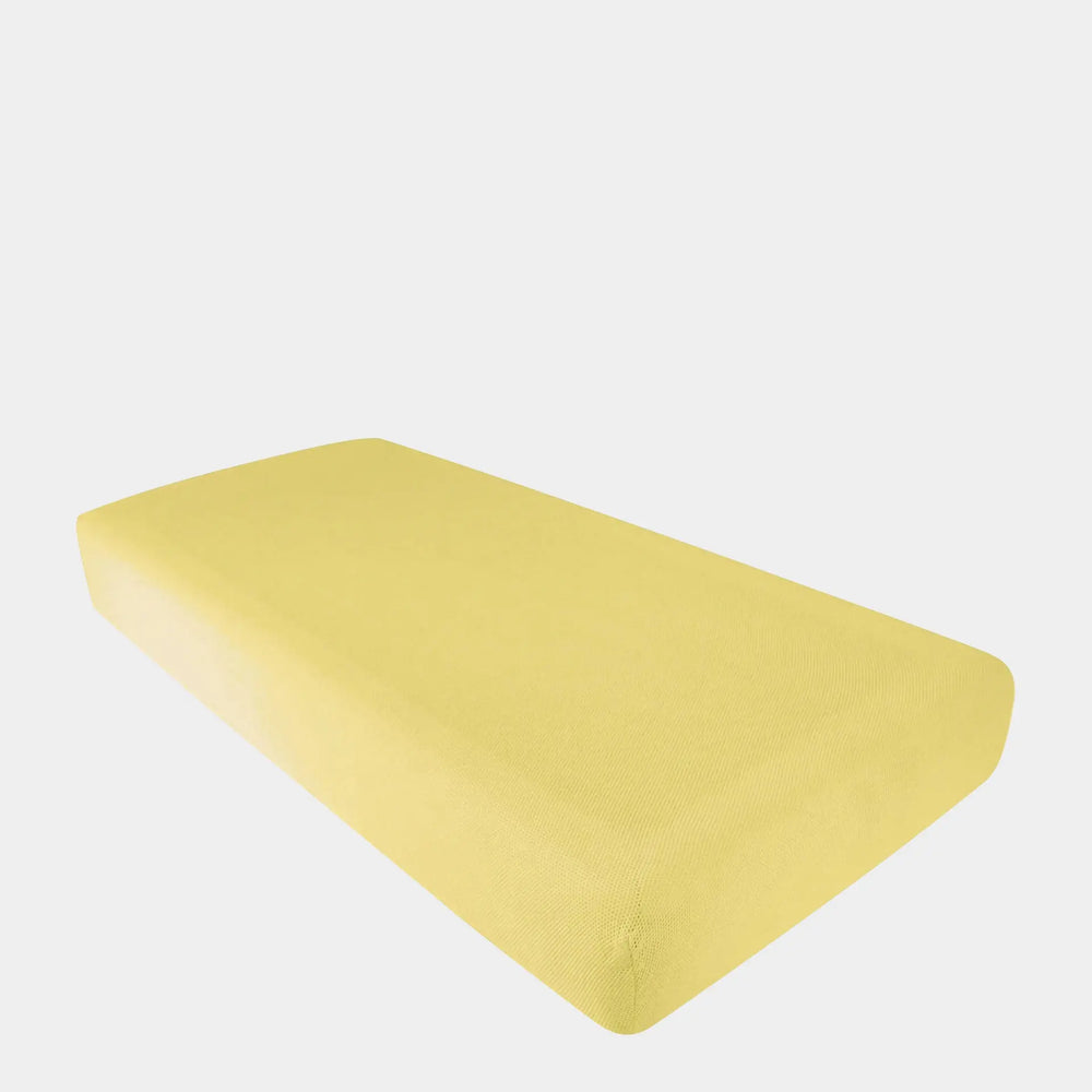 PurFlo Breathable Fitted Cot Bed Sheet Lemon -140cm X 70cm Purflo