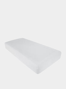  PurFlo Breathable Fitted Cot Bed Sheet White -140cm X 70cm