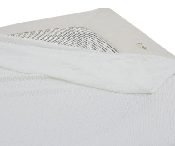 PurFlo Breathable Fitted Cot Bed Sheet White -140cm X 70cm Purflo