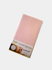  PurFlo Breathable Fitted Cot Sheet Light Pink - 120 X 60cm Purflo