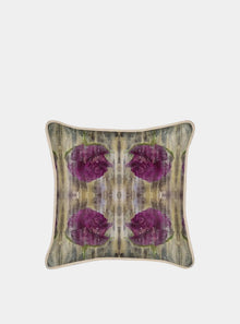  Purple Roses Silk Cushion Long Studio Design