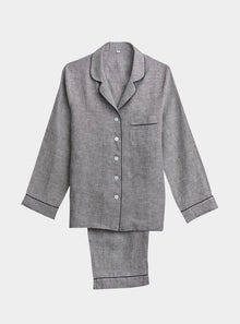  Grey Linen Pyjama Trouser Set