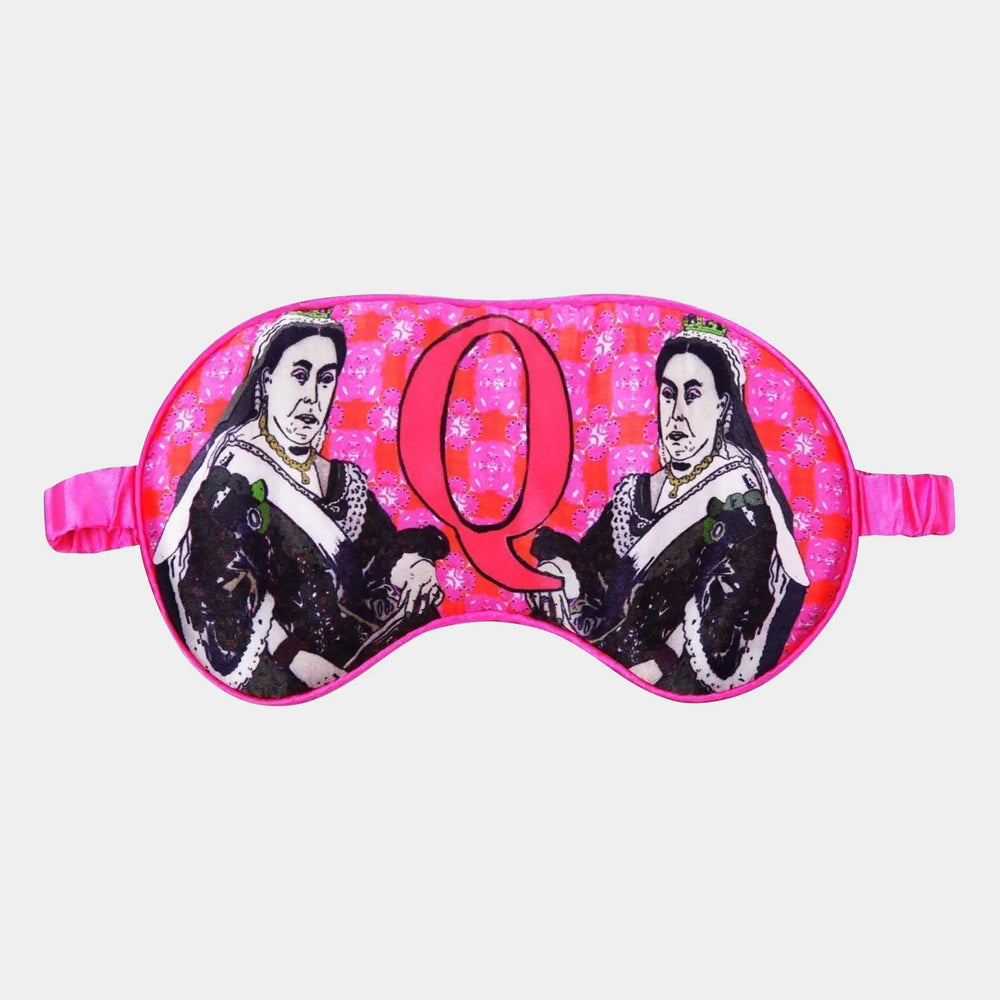 Q for Queen Vic Silk Eye Mask Jessica Russell Flint