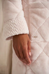 Quilted Velour Robe in Powder Puff Pretty You London