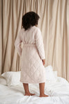 Quilted Velour Robe in Powder Puff Pretty You London