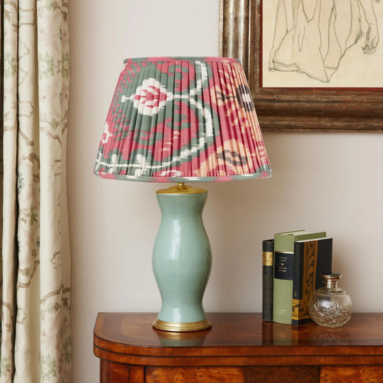 RASPBERRY and GREEN IKAT LAMPSHADES  - LOW in STOCK ROSANNA LONSDALE