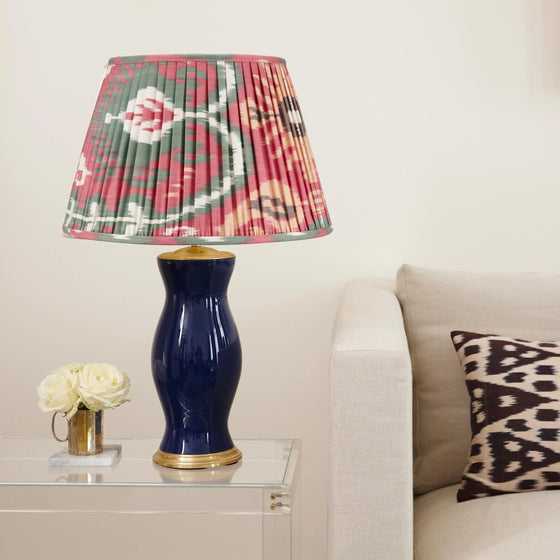 RASPBERRY and GREEN IKAT LAMPSHADES  - LOW in STOCK ROSANNA LONSDALE