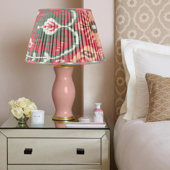 RASPBERRY and GREEN IKAT LAMPSHADES  - LOW in STOCK ROSANNA LONSDALE