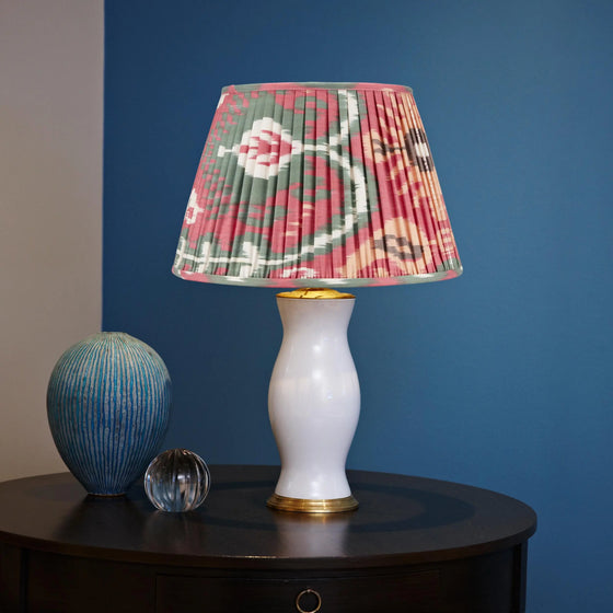 RASPBERRY and GREEN IKAT LAMPSHADES  - LOW in STOCK ROSANNA LONSDALE