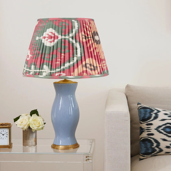 RASPBERRY and GREEN IKAT LAMPSHADES  - LOW in STOCK ROSANNA LONSDALE