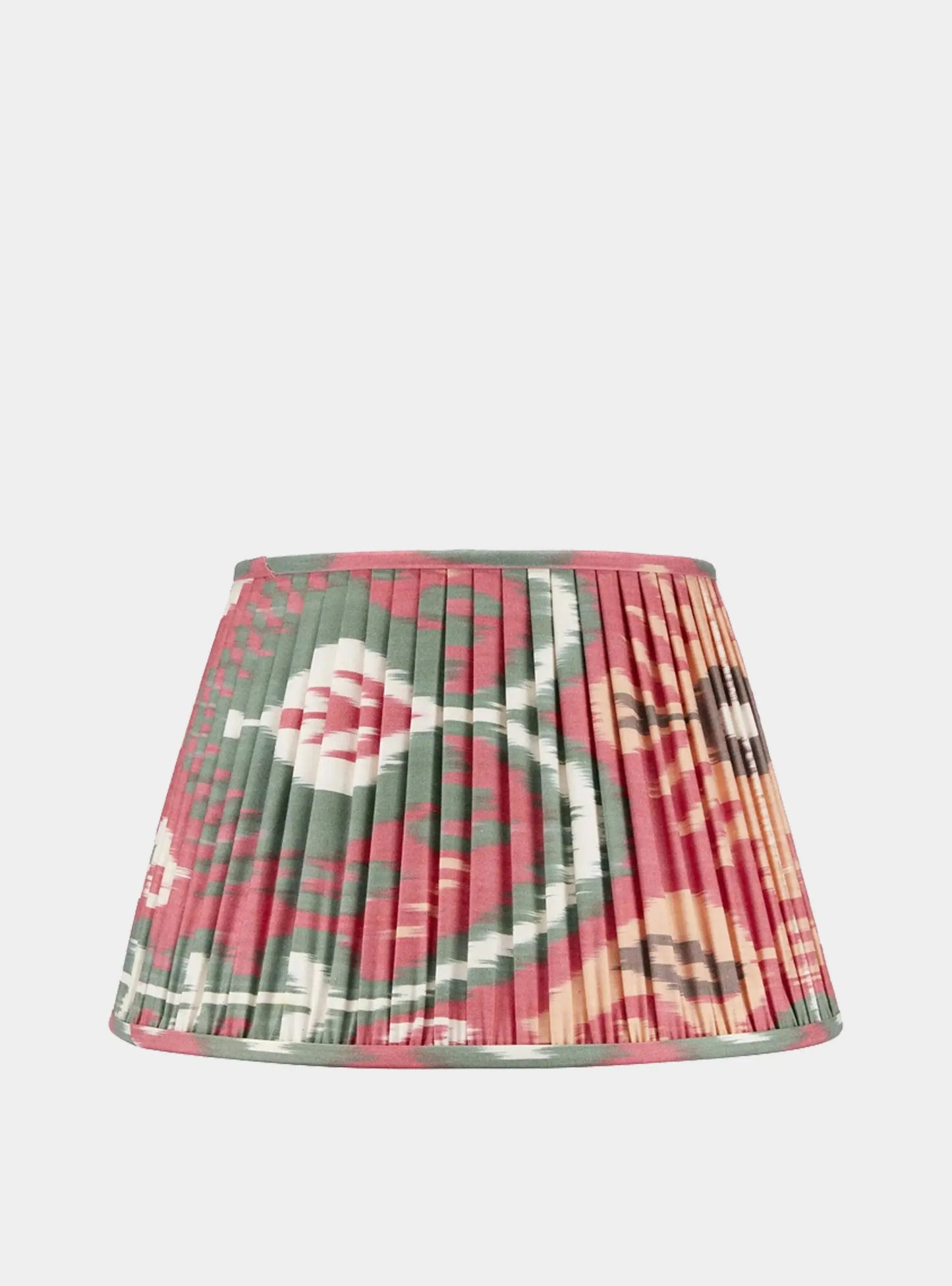 RASPBERRY and GREEN IKAT LAMPSHADES ROSANNA LONSDALE