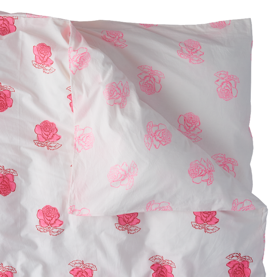 Rose Duvet Cover and 2 Pillowcases Set