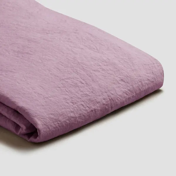 Raspberry Linen Blend Duvet Cover