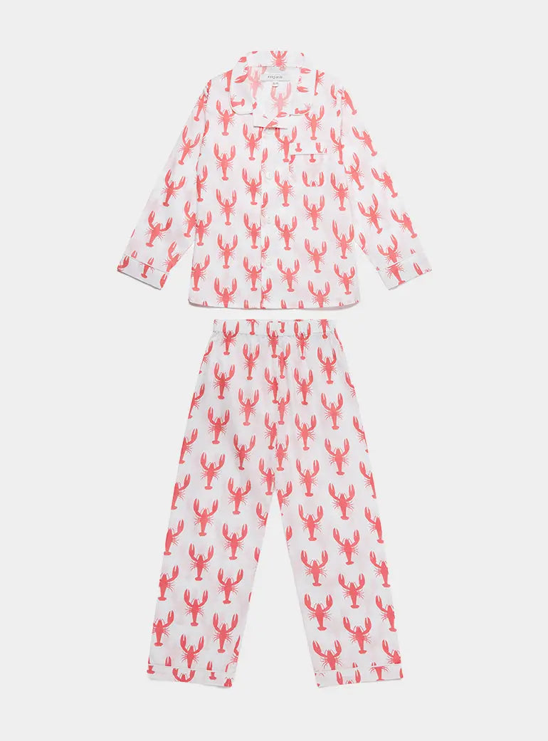 Red Lobster Kid's Organic Cotton Pyjama Trouser Set Myza