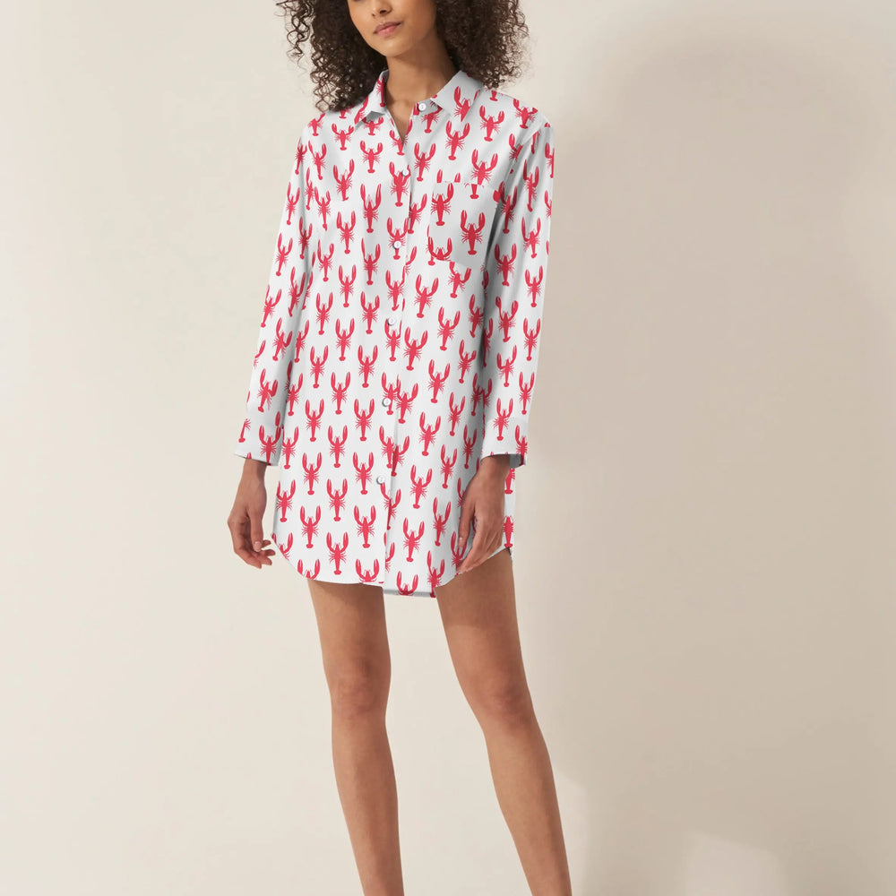 Red Lobster Women's Organic Cotton Nightshirt Myza