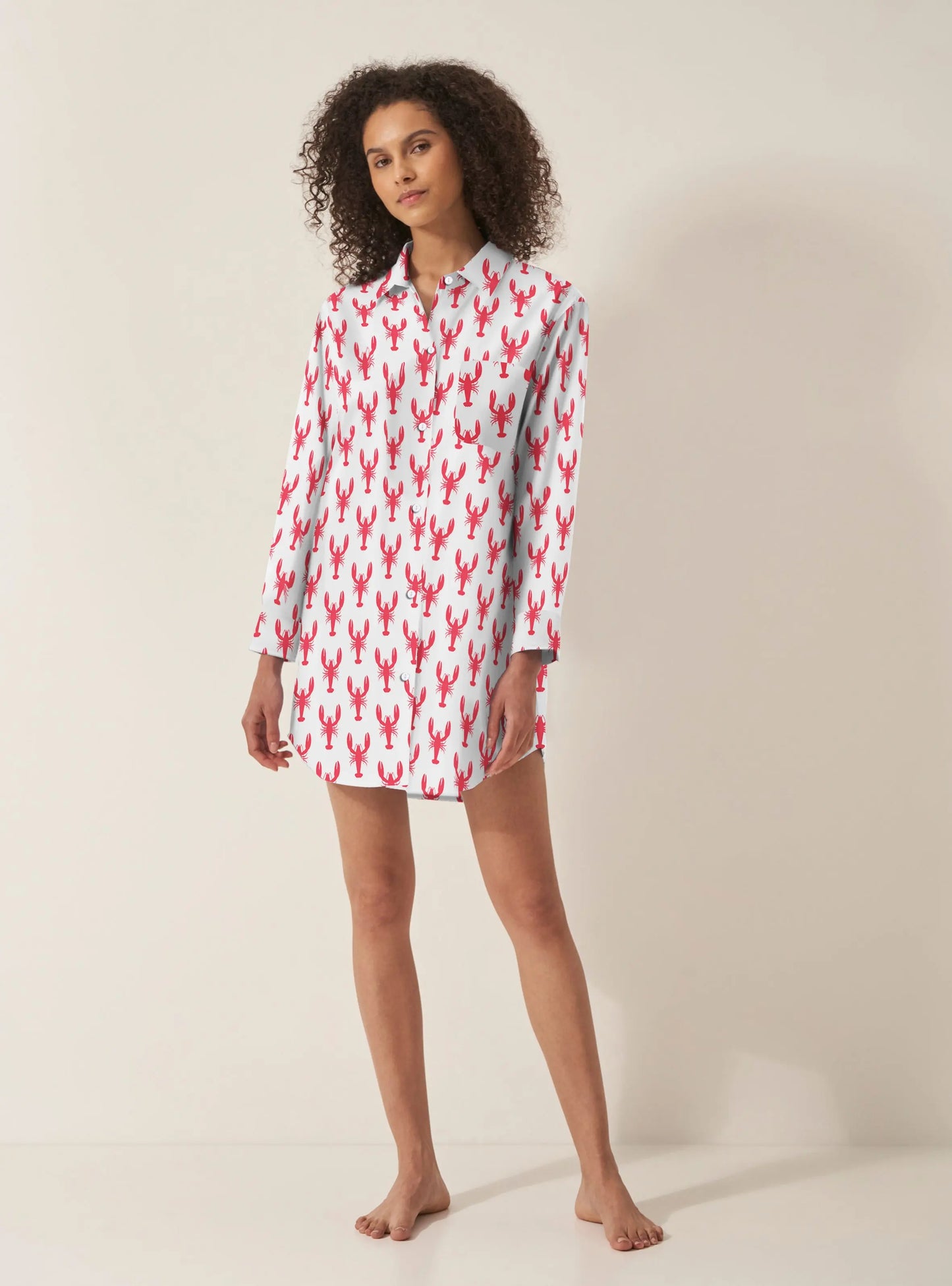 Red Lobster Women's Organic Cotton Nightshirt Myza