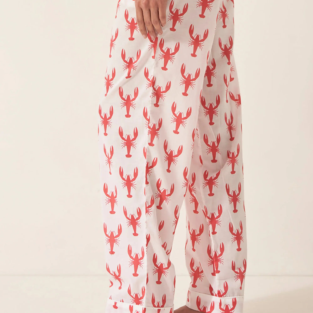 Red Lobster Women's Organic Cotton Pyjama Trouser Myza