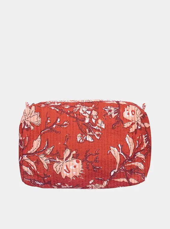 Red Rubra Cotton Wash Bag inara