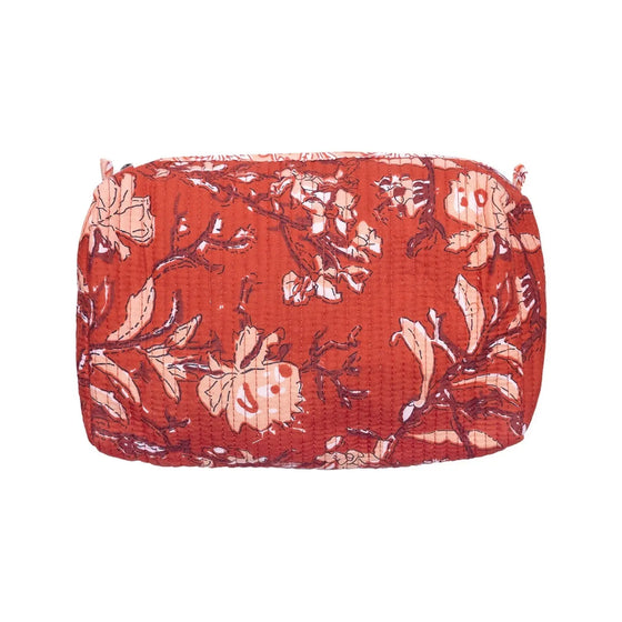 Red Rubra Cotton Wash Bag inara