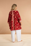 Red Rubra Women's Cotton Kimono inara