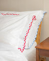 Red & Blue Scallop Bed Linen Set Lulu and Nat