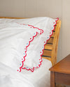 Red & Blue Scallop Bed Linen Set Lulu and Nat