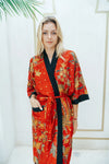 Red and Gold Kimono Robe Wear the World