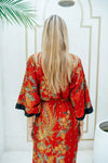 Red and Gold Kimono Robe Wear the World