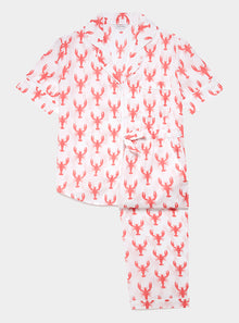  Red Lobster Women's Short Sleeve Organic Cotton Pyjama Trouser Set