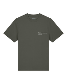  Mens Organic Cotton Relaxed-Fit T-Shirt in Pine Green Khaki