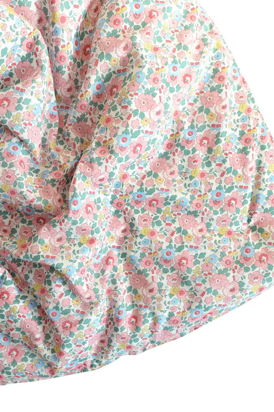 Reversible Heirloom Quilt Made With Liberty Fabric BETSY CANDY FLOSS & WILTSHIRE BUD PINK Coco & Wolf