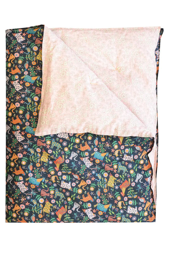 Reversible Heirloom Quilt Made With Liberty Fabric FOLK TAILS & CAPEL PINK Coco & Wolf