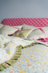 Reversible Ruffle Edge Heirloom Quilt Made With Liberty Fabric BETSY SAGE & CAPEL PISTACHIO Coco & Wolf