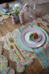 Reversible Scalloped Placemat Made With Liberty Fabric BETSY SUNFLOWER & ELEMENTS GREEN Coco & Wolf