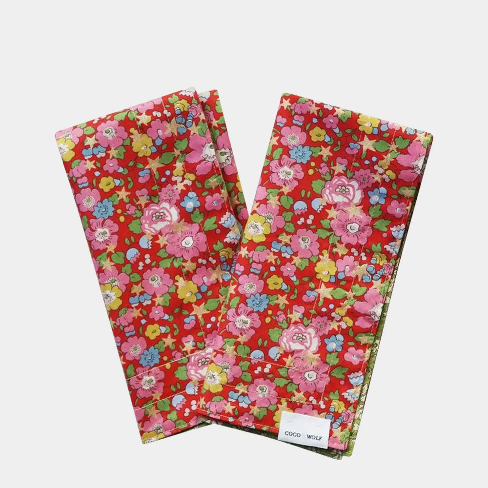 Reversible Stitch Napkin Set Made With Liberty Fabric BETSY STAR & CAPEL Coco & Wolf