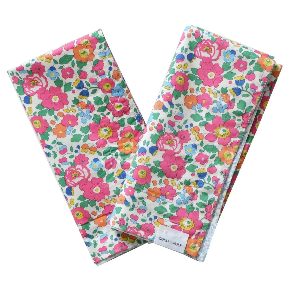 Reversible Stitch Napkin Set Made With Liberty Fabric BETSY & DITSY DOT Coco & Wolf