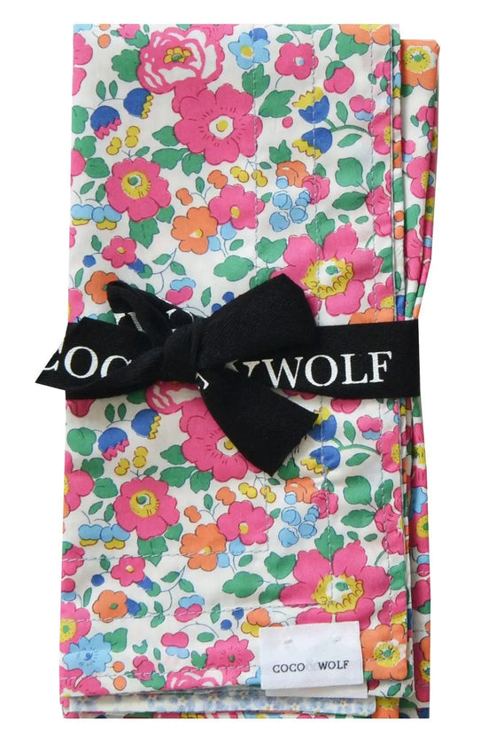 Reversible Stitch Napkin Set Made With Liberty Fabric BETSY & DITSY DOT Coco & Wolf