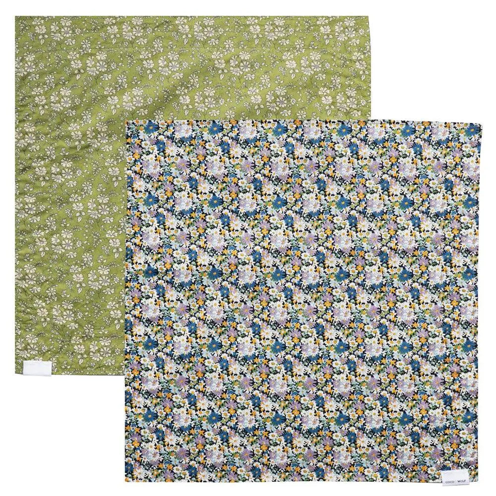 Reversible Stitch Napkin Set Made With Liberty Fabric LIBBY & CAPEL PISTACHIO Coco & Wolf