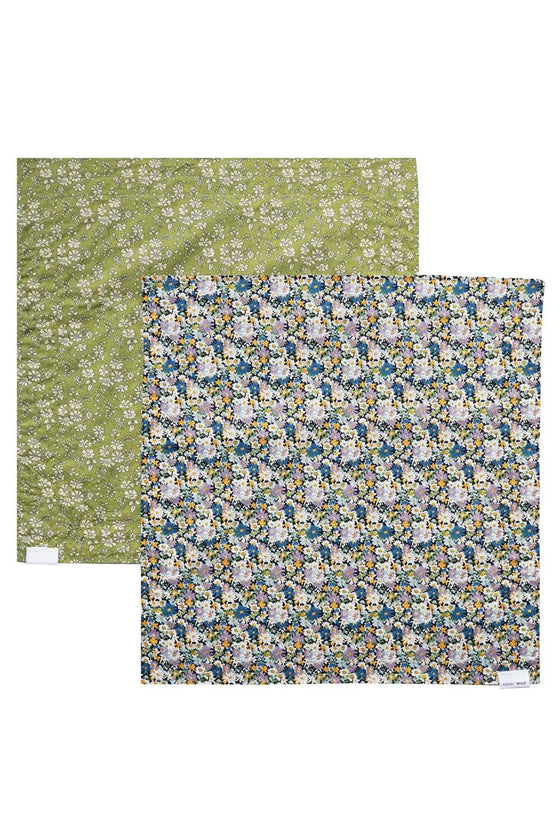 Reversible Stitch Napkin Set Made With Liberty Fabric LIBBY & CAPEL PISTACHIO Coco & Wolf