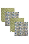 Reversible Stitch Napkin Set Made With Liberty Fabric LIBBY & CAPEL PISTACHIO Coco & Wolf