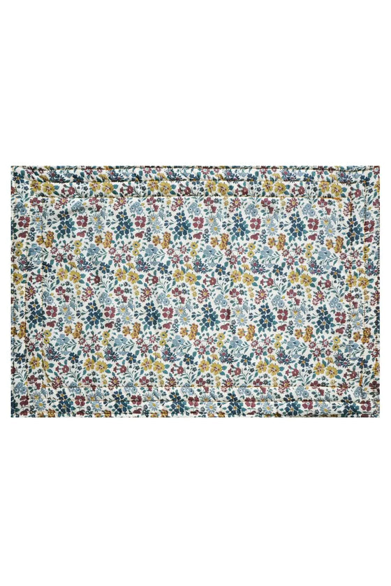 Reversible Stitch Placemat Made With Liberty Fabric FEATHER MEADOW & ANNABELLA Coco & Wolf