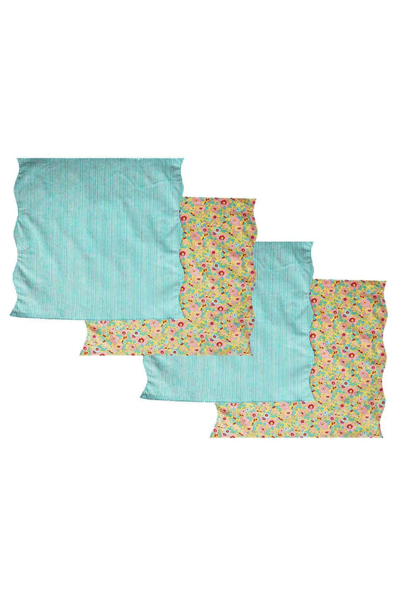 Reversible Wavy Napkin Set Made With Liberty Fabric BETSY & ELEMENTS Coco & Wolf