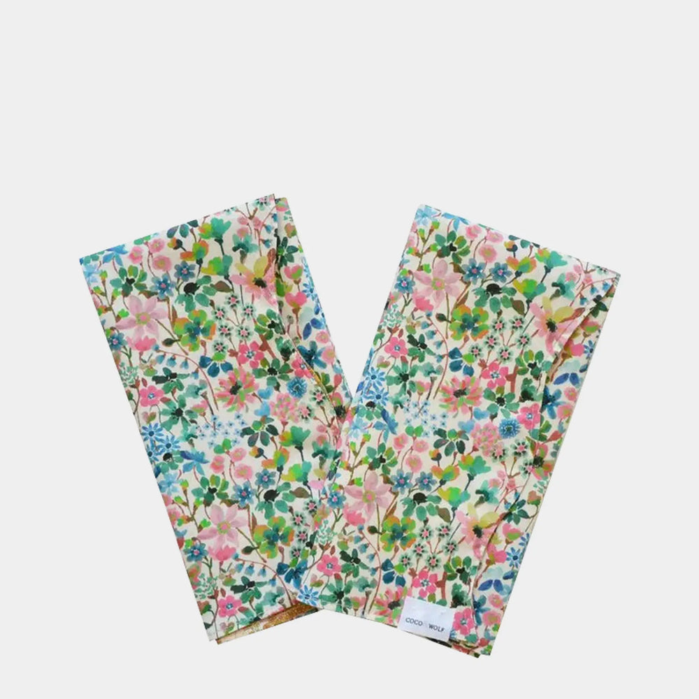 Reversible Wavy Napkin Set Made With Liberty Fabric DREAMS of SUMMER Coco & Wolf