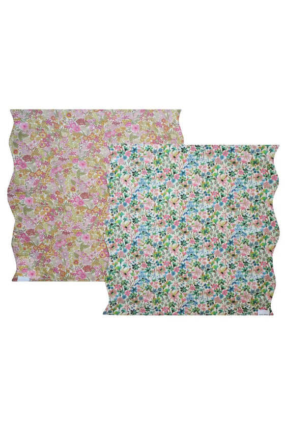 Reversible Wavy Napkin Set Made With Liberty Fabric DREAMS of SUMMER Coco & Wolf