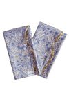 Reversible Wavy Napkin Set Made With Liberty Fabric LODDEN CHINA BLUE & SAMBOURNE YELLOW Coco & Wolf